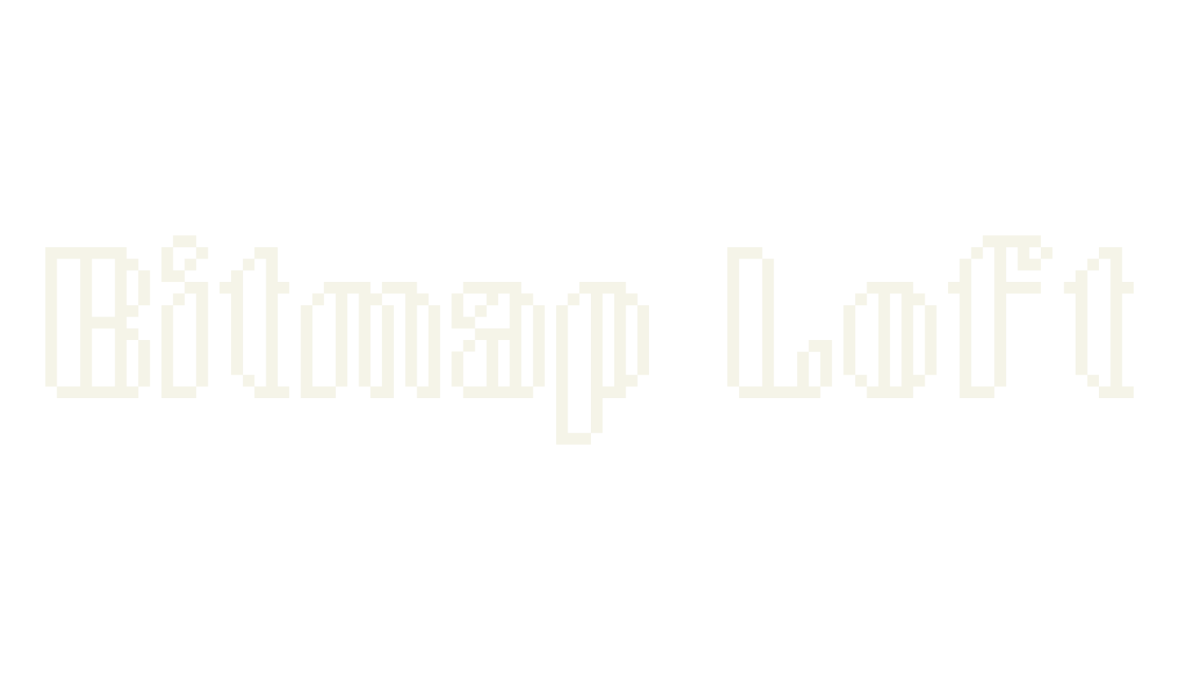 Bitmap Loft, pixel font preview