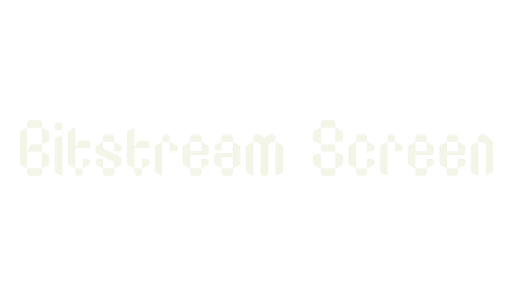 Bitstream Screen, pixel font preview