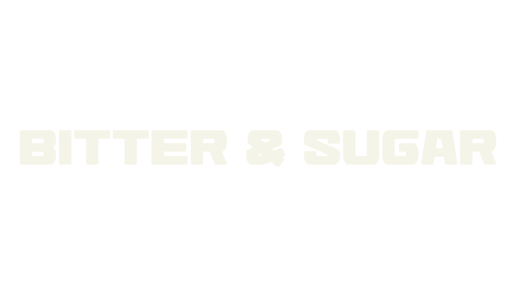 Bitter & Sugar, block font preview