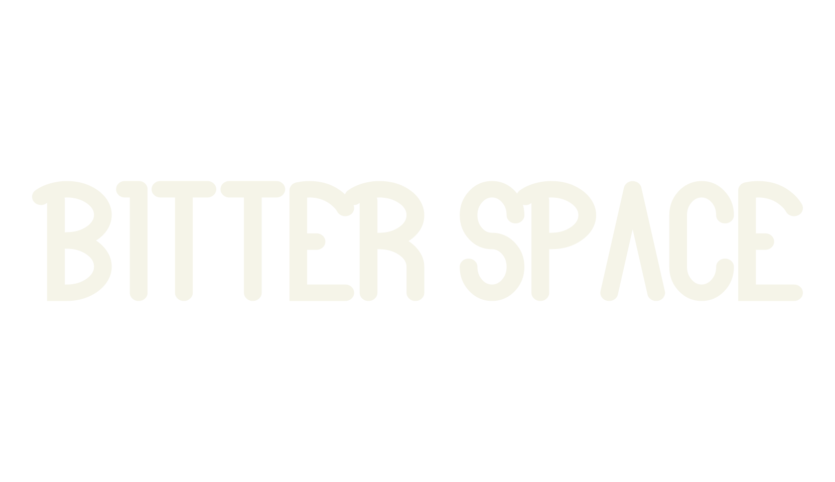 Bitter Space, outline font preview