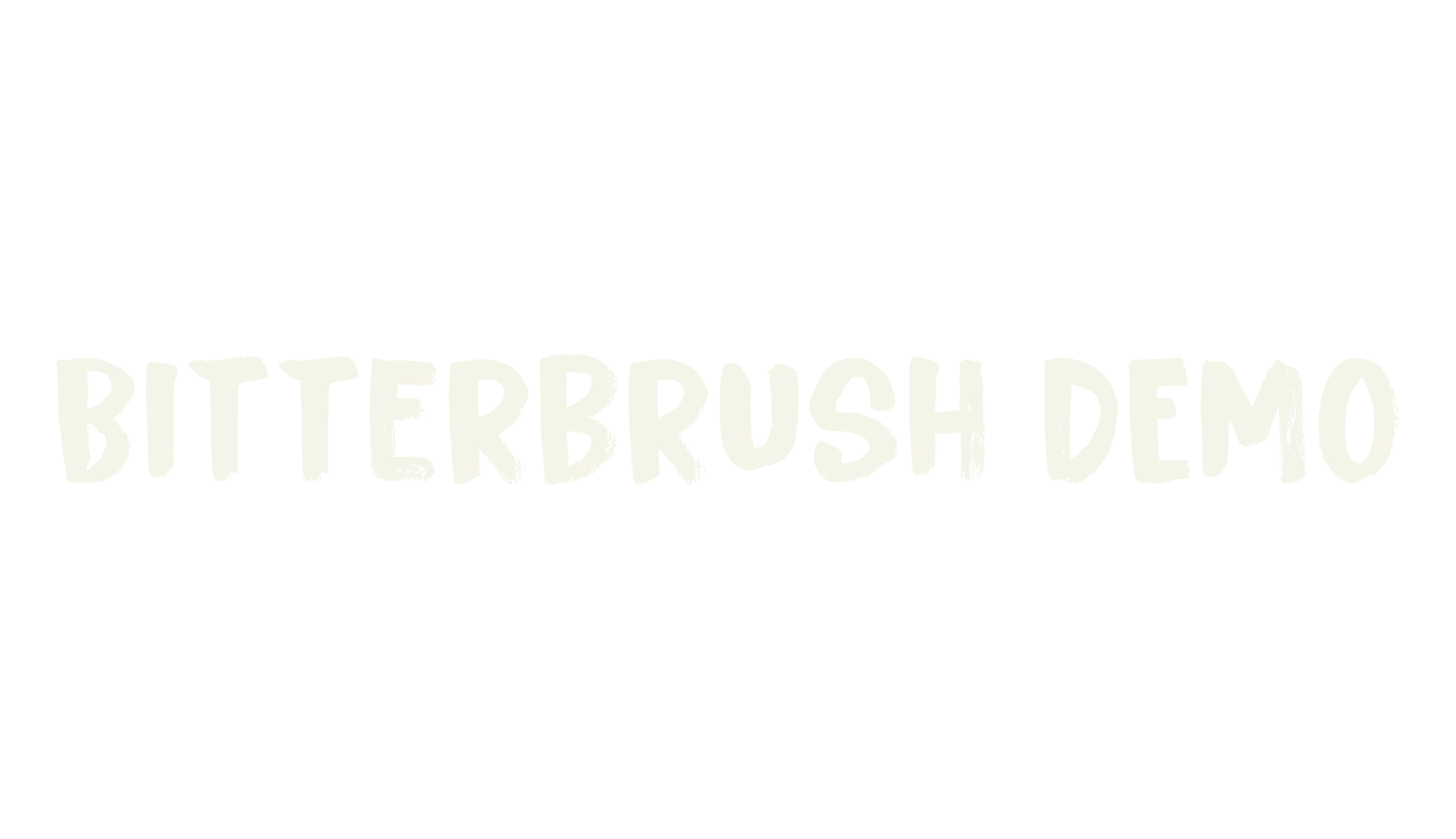 Bitterbrush DEMO, handwritten font preview