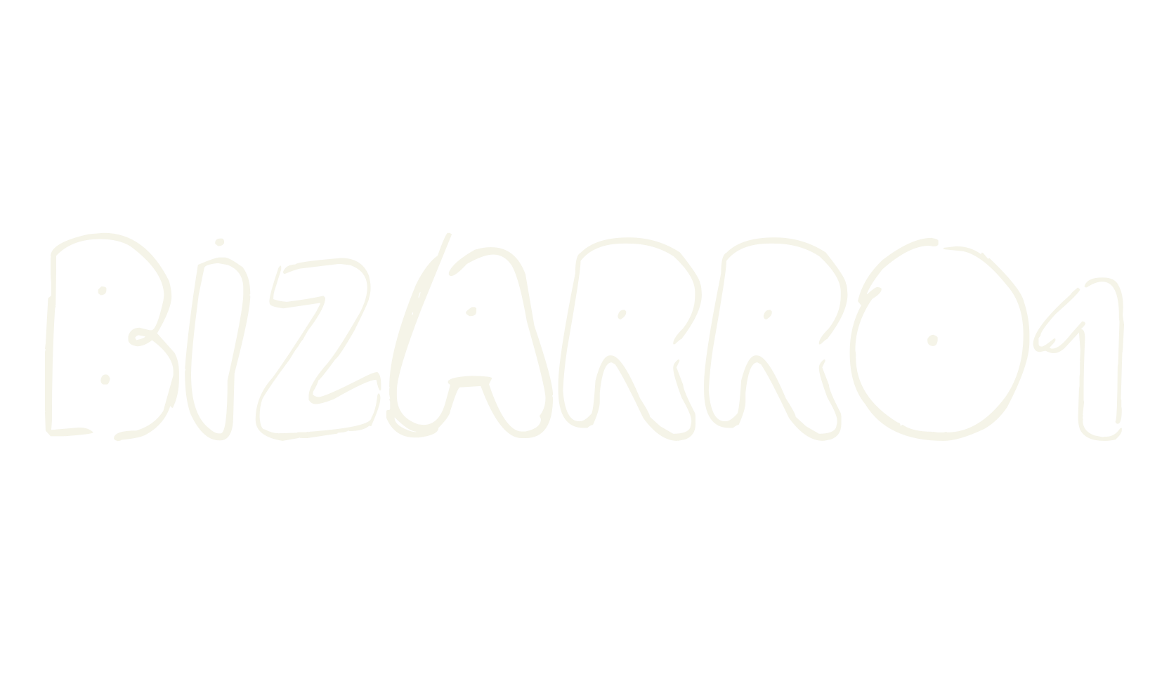BIZARRO1, hand drawn font preview
