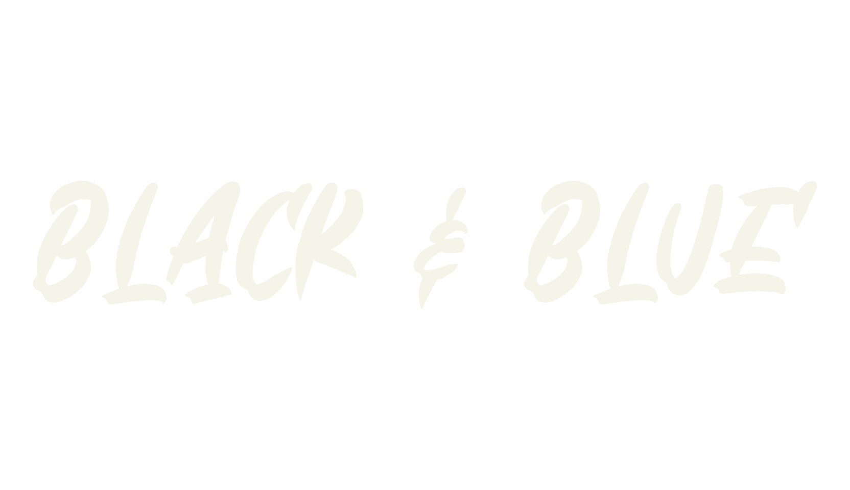 Black & Blue, brush font preview