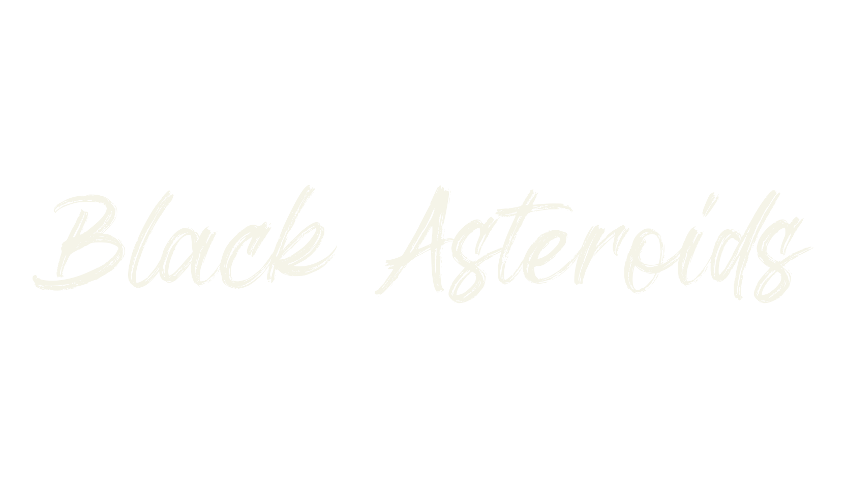Black Asteroids, brush font preview