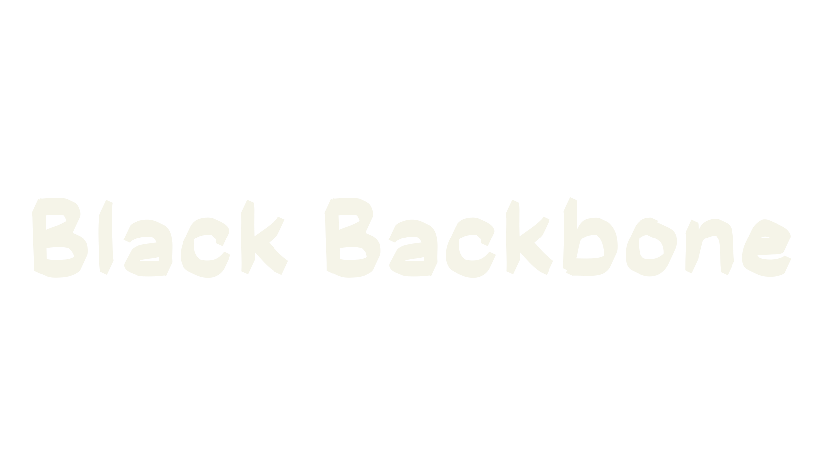 Black Backbone, typography font preview