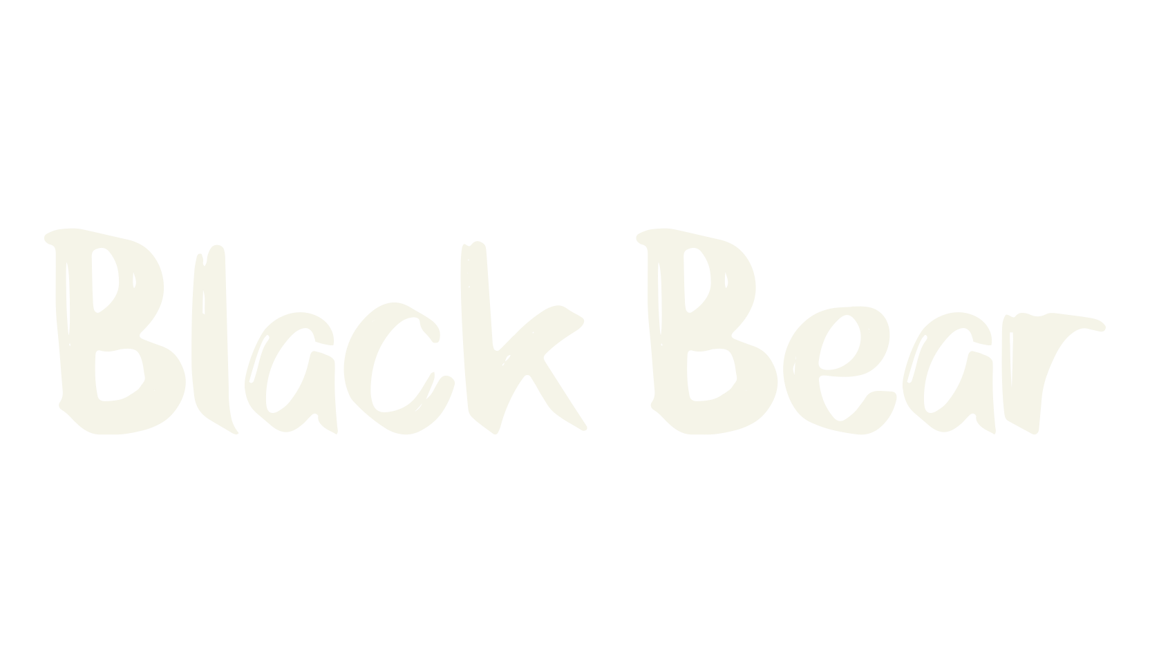 Black Bear, fancy font preview