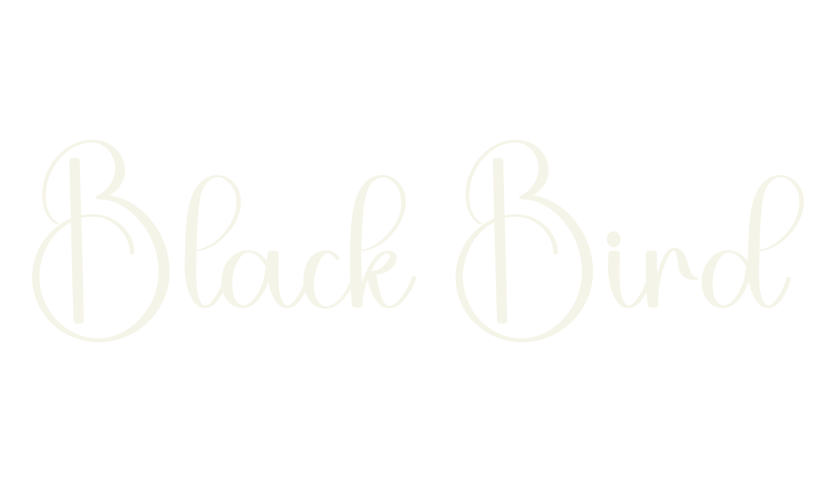 Black Bird, calligraphy font preview