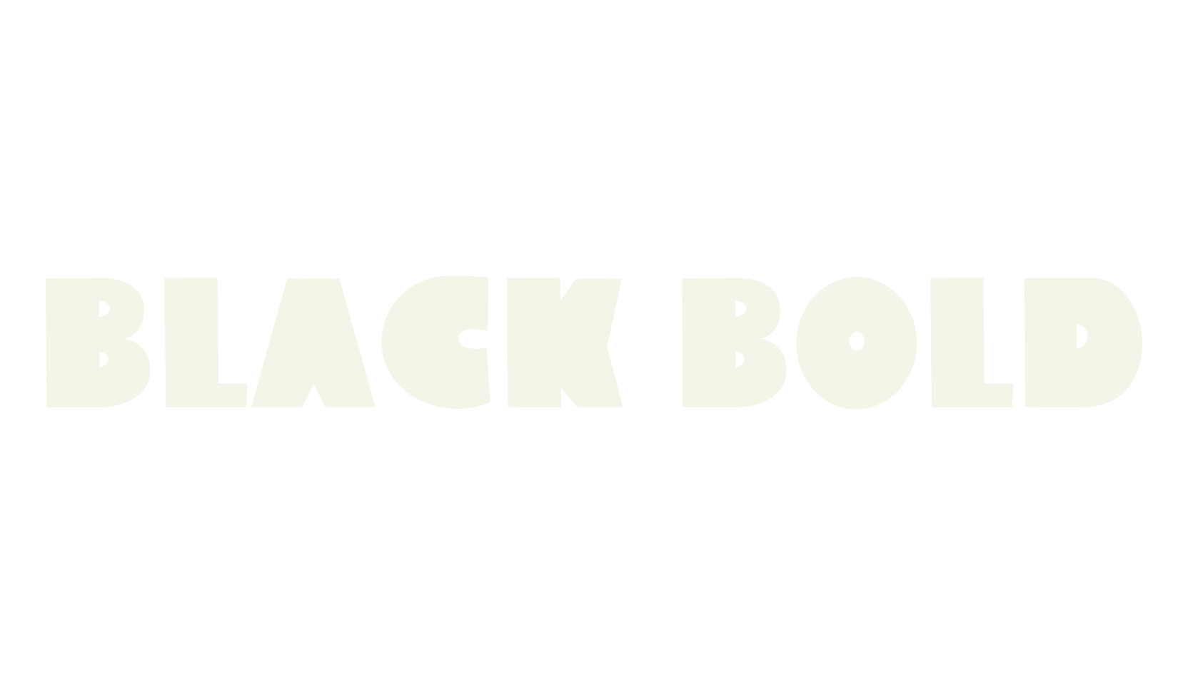 Black Bold, handwritten font preview