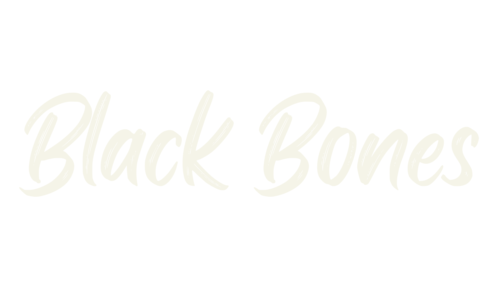 Black Bones, handwritten font preview