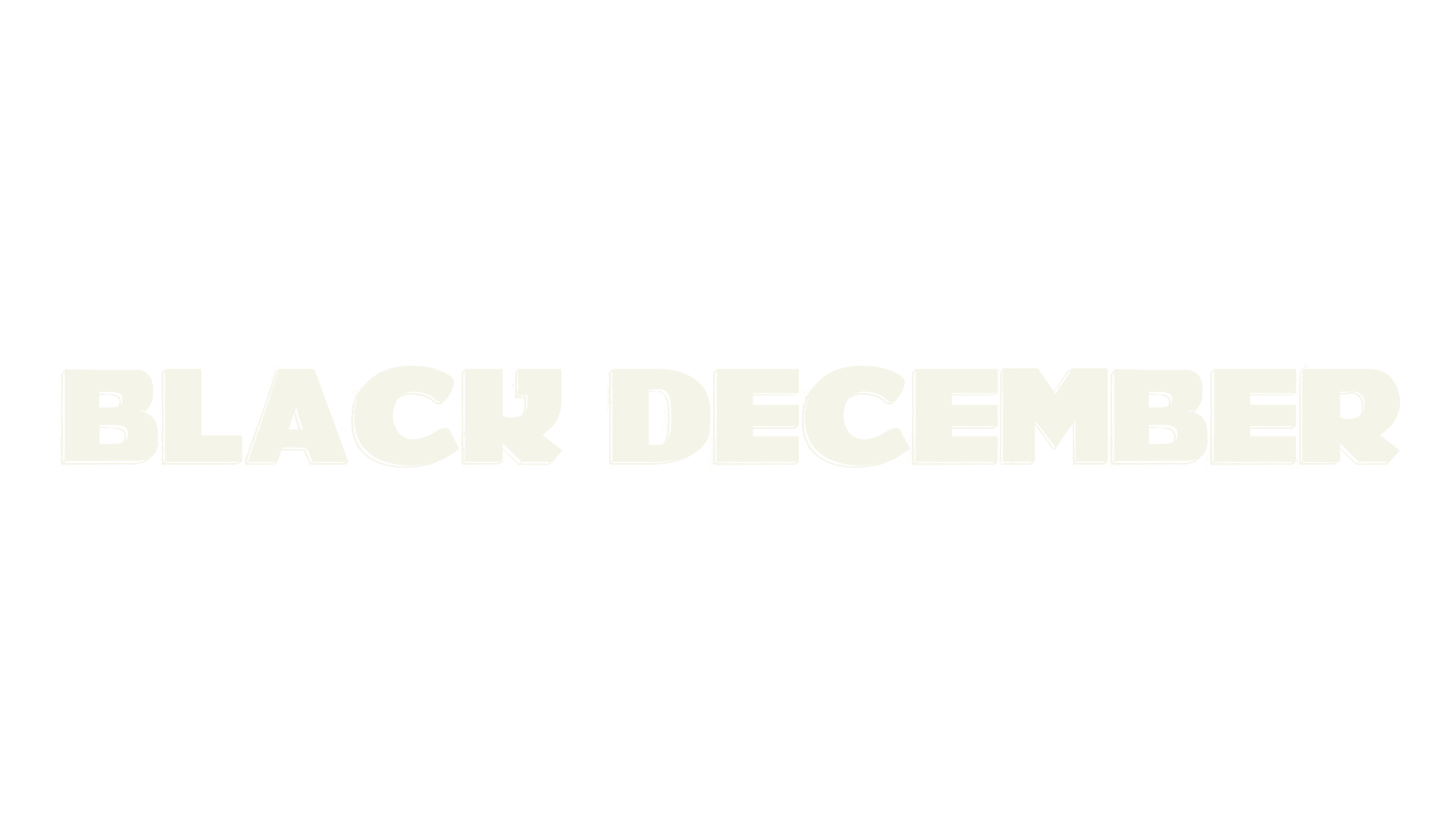 BLACK DECEMBER, display font preview
