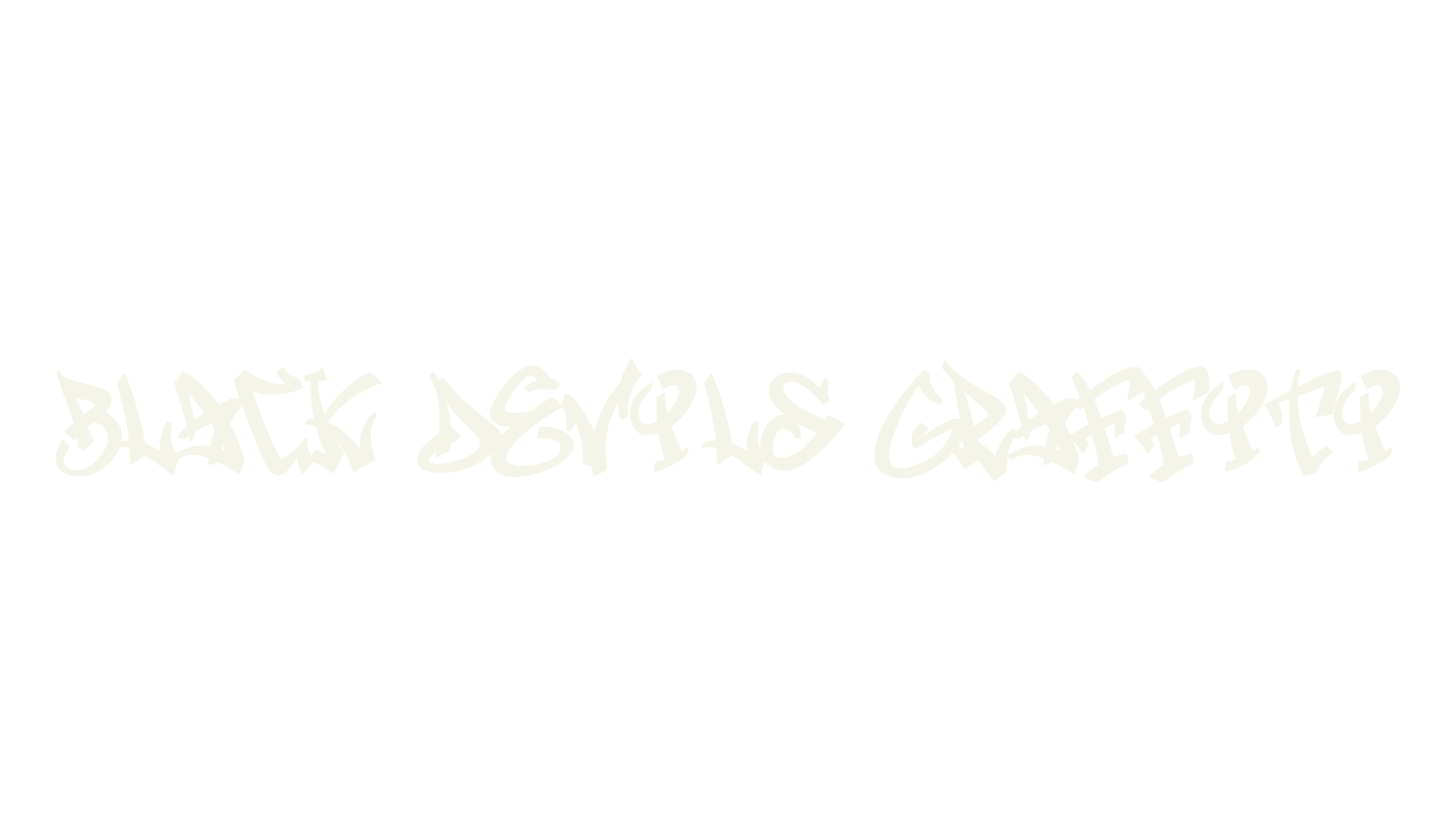 Black Devils Graffiti, graffiti font preview