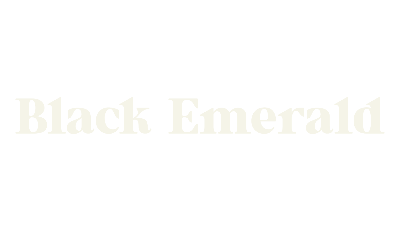 Black Emerald, fancy font preview
