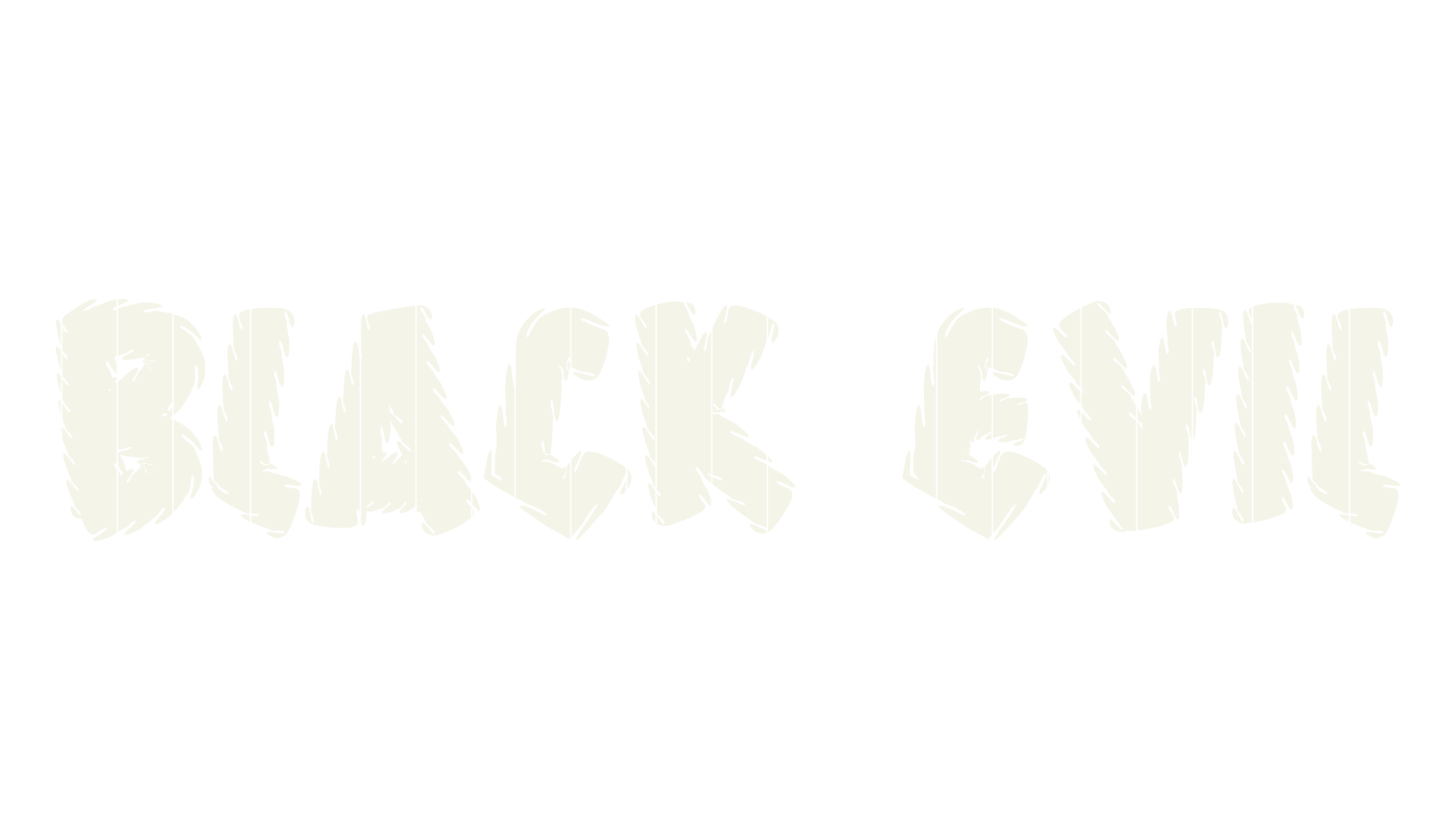 Black Evil, stylish font preview