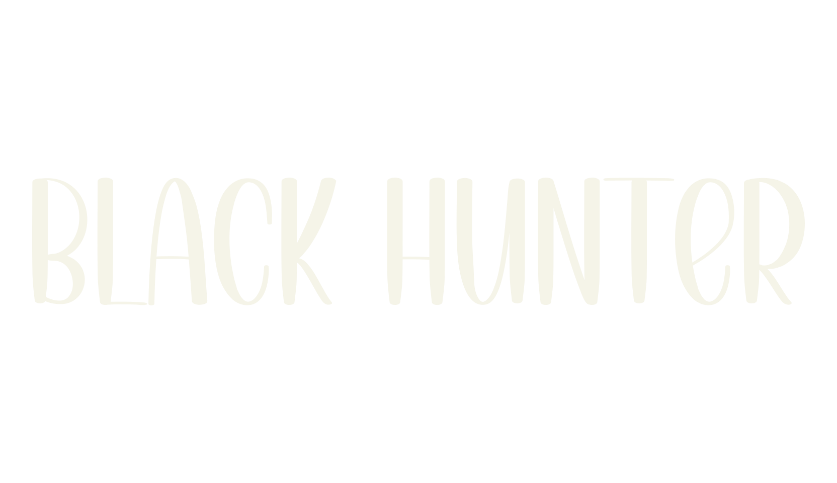 Black Hunter, fashion script font preview