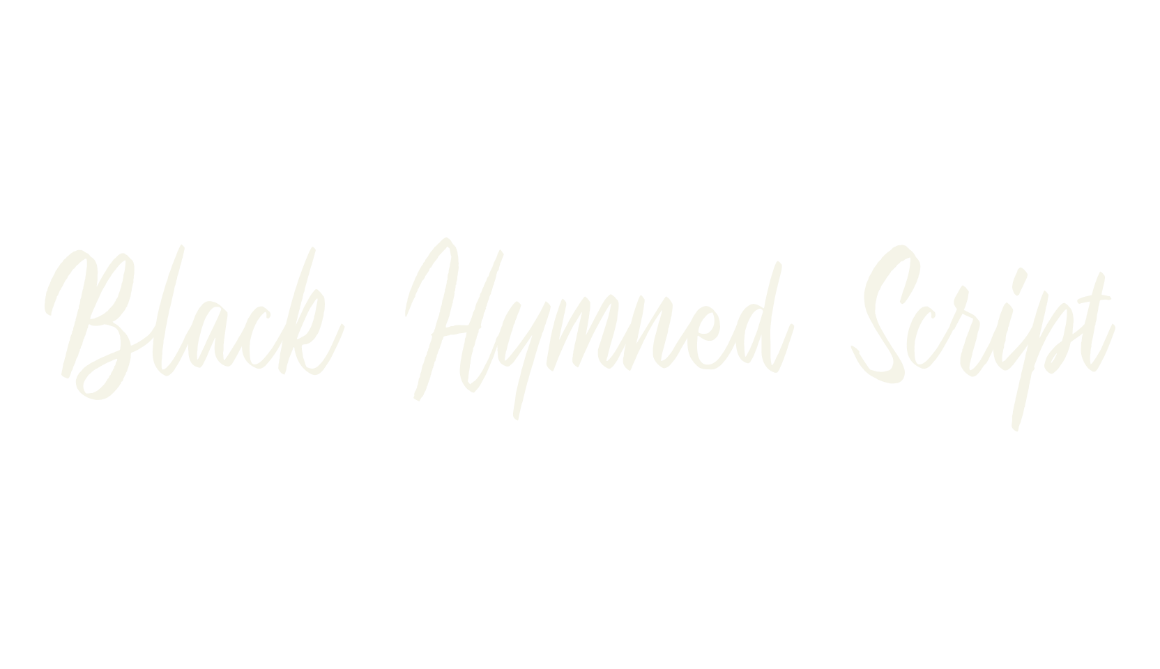 Black Hymned Script, fashion script font preview