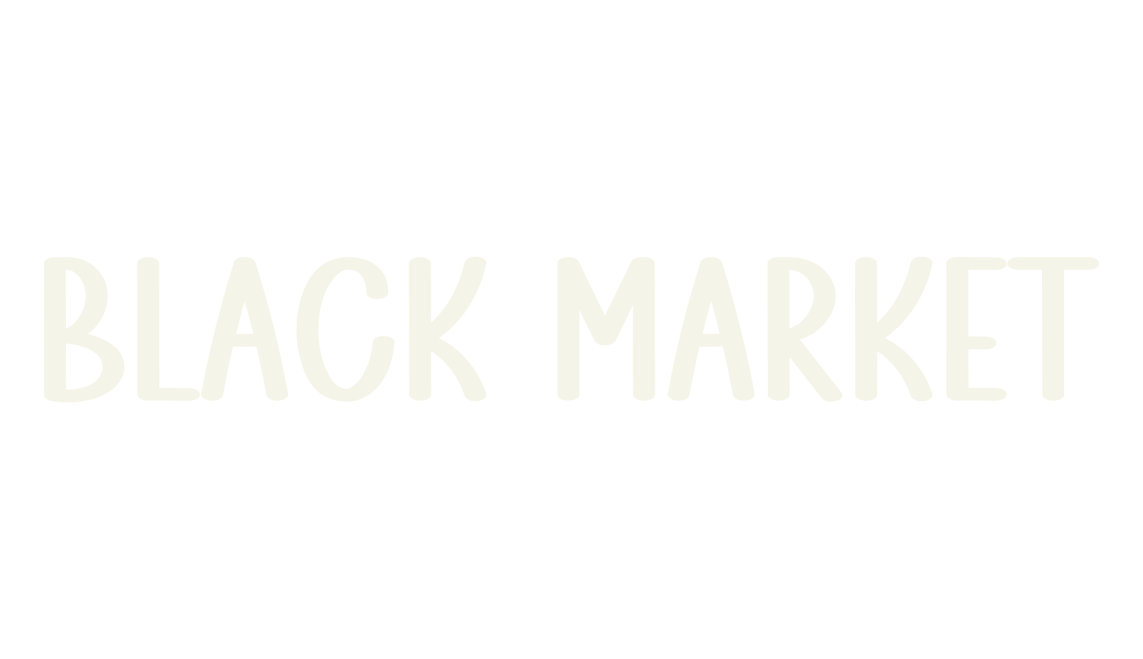 Black Market, cute font preview