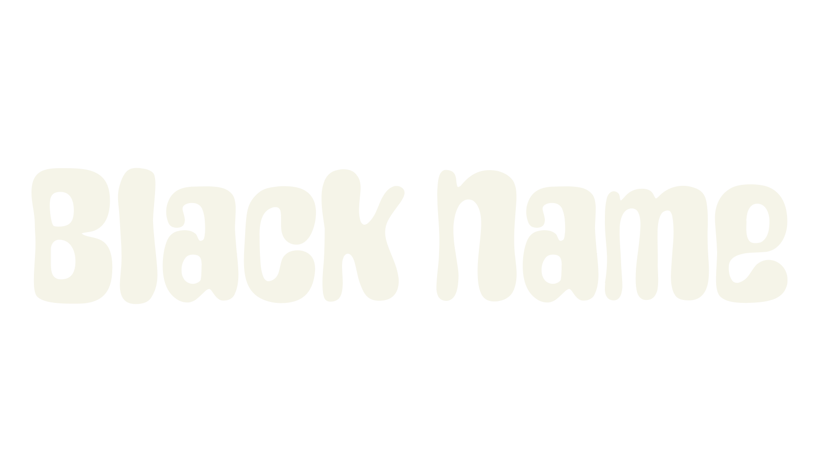 Black Name, cursive font preview