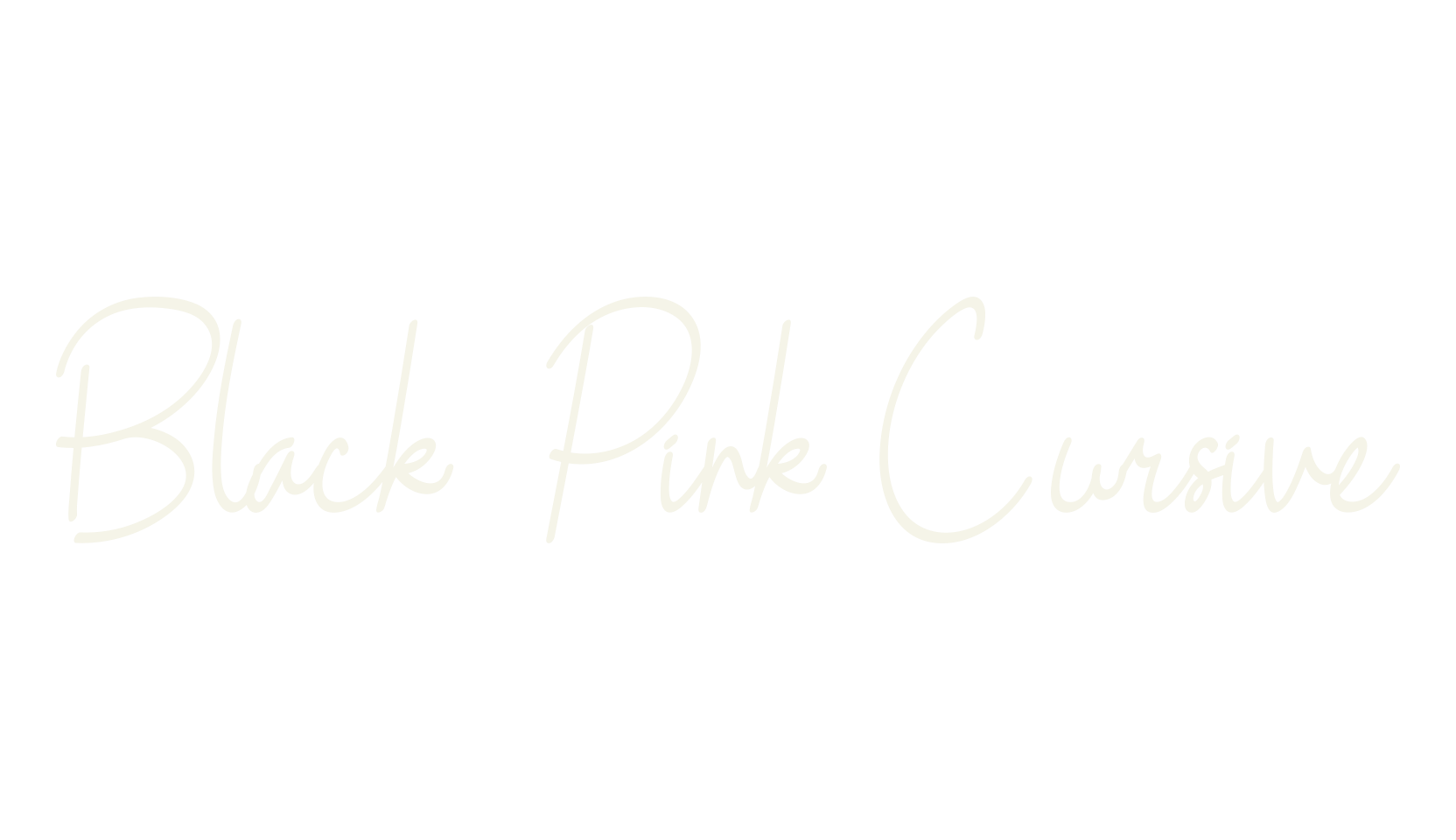 Black Pink Cursive, cursive font preview