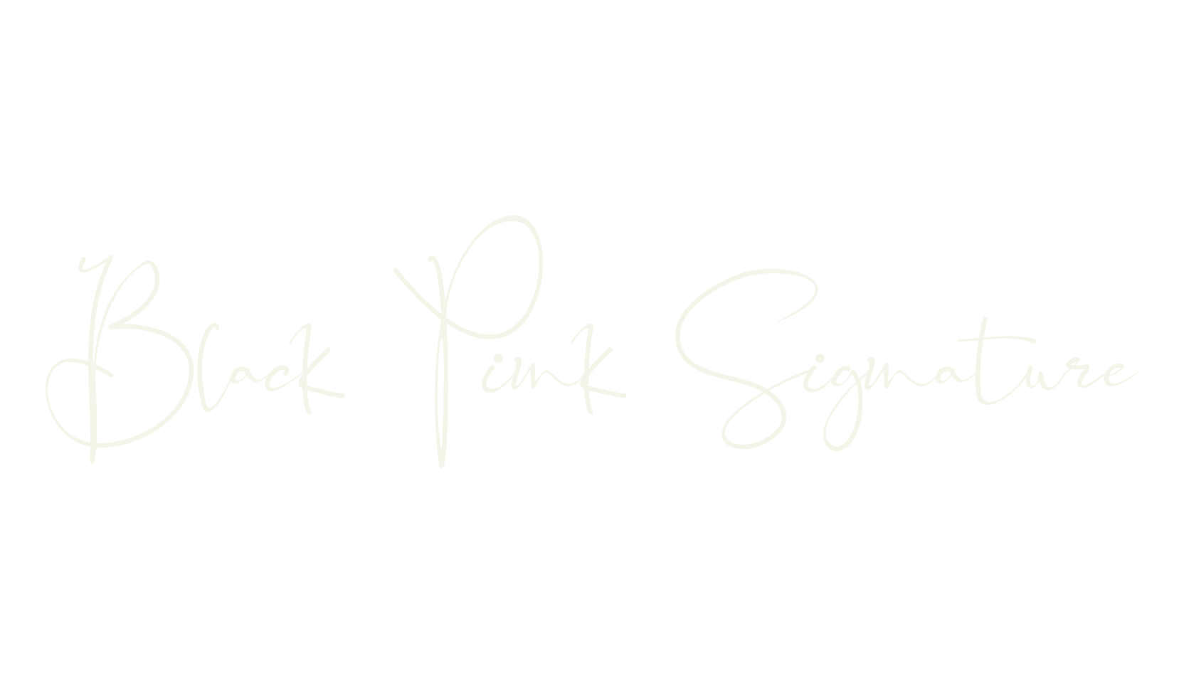 Black Pink Signature, signature font preview