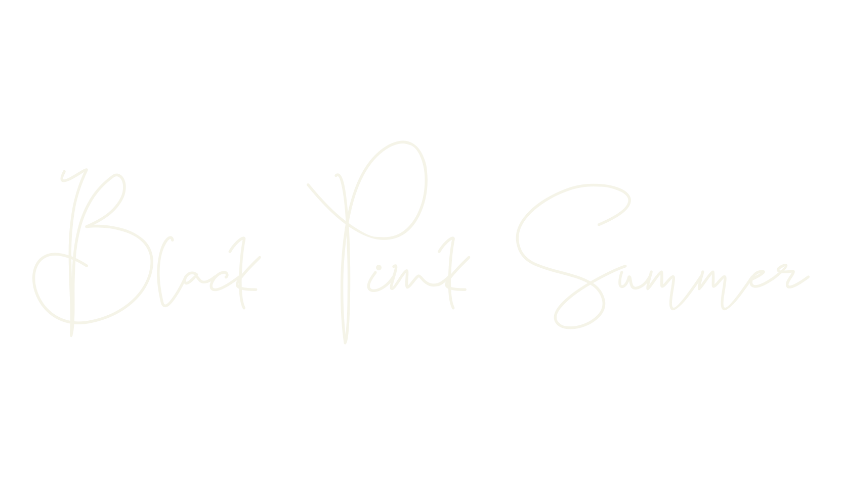 Black Pink Summer, signature font preview
