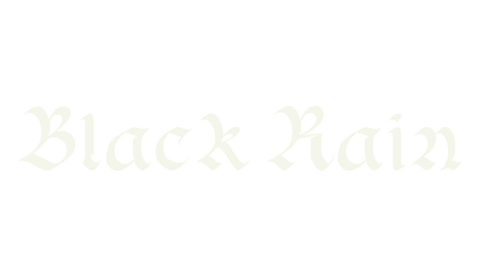 Black Rain, fantasy font preview
