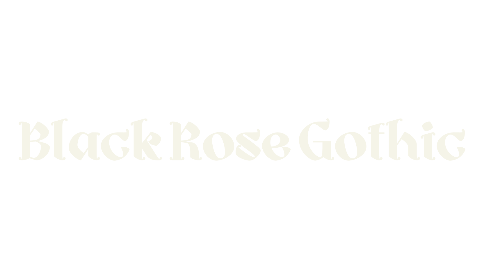 Black Rose Gothic, gothic font preview