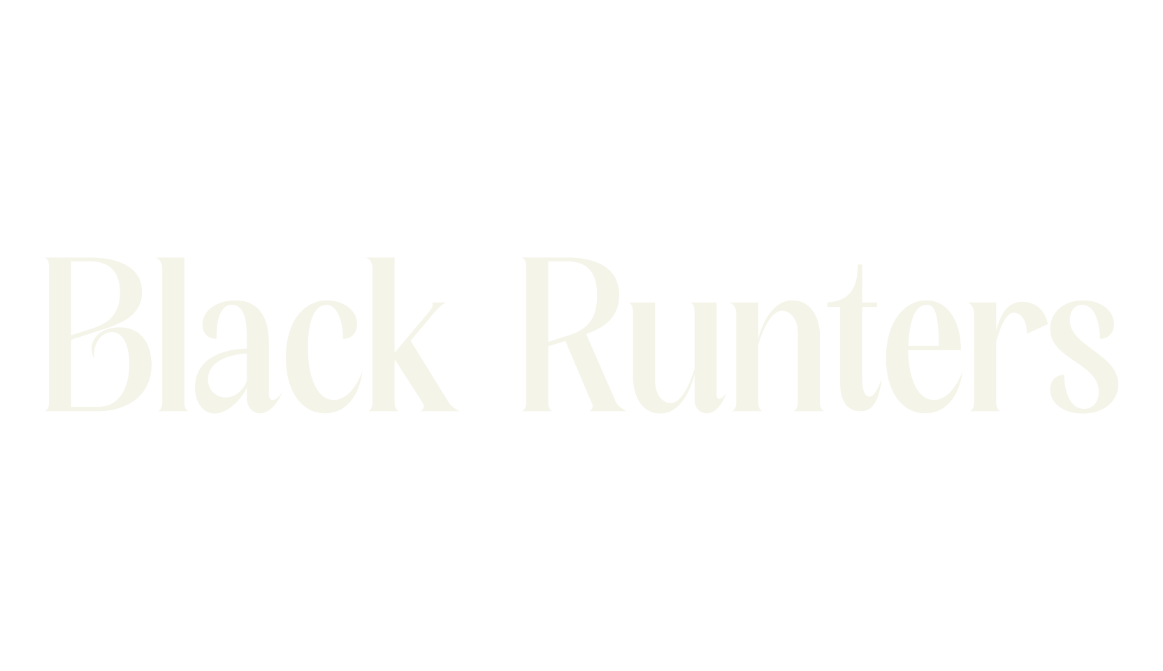 Black Runters, serif font preview