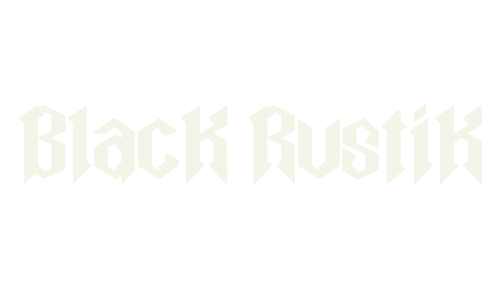 Black Rustik, band font preview