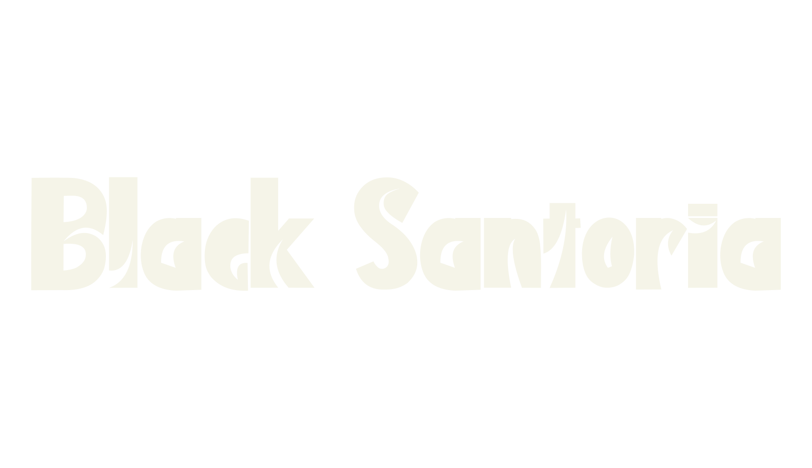 Black Santoria, alphabet font preview