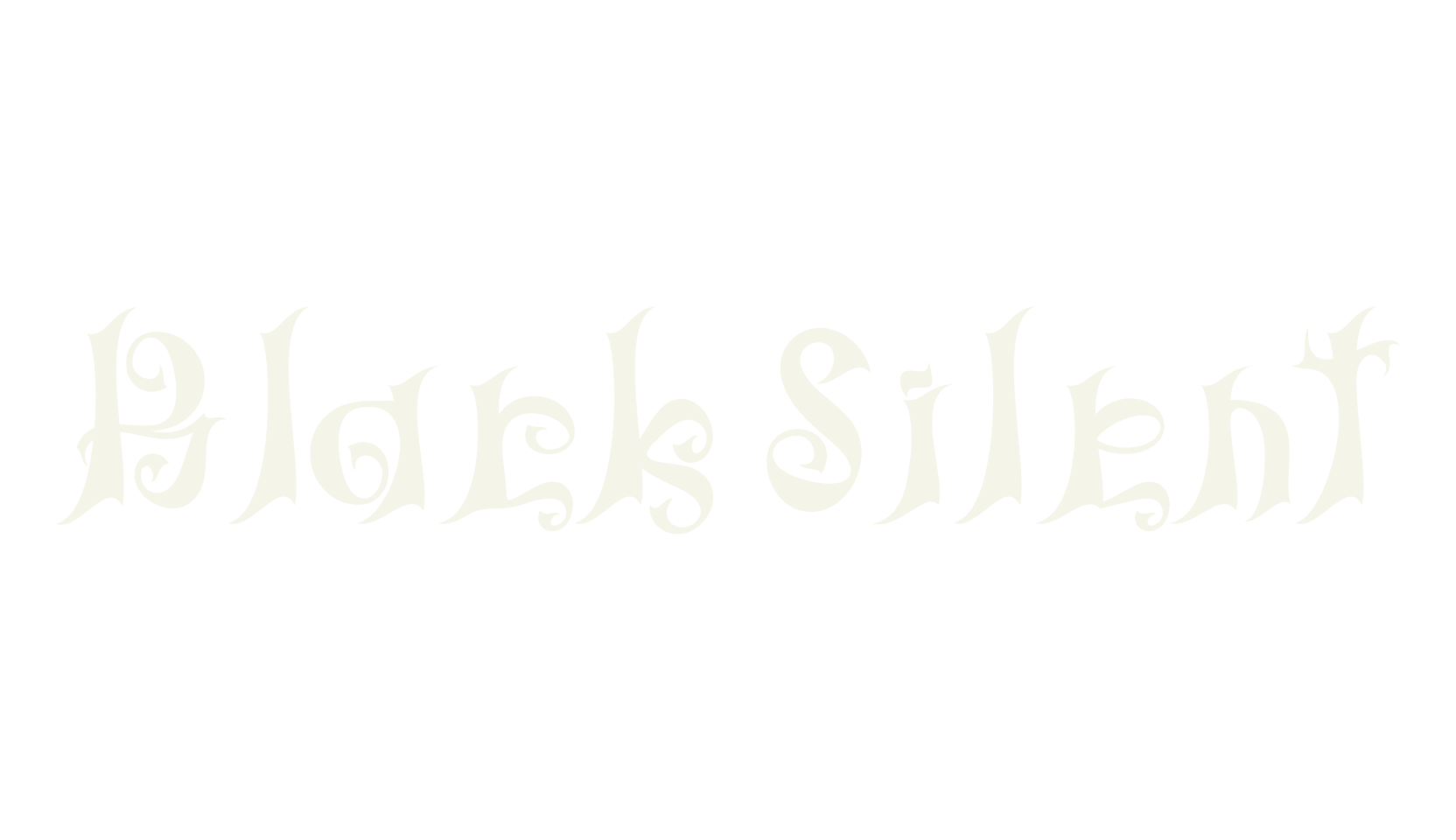Black Silent, halloween font preview