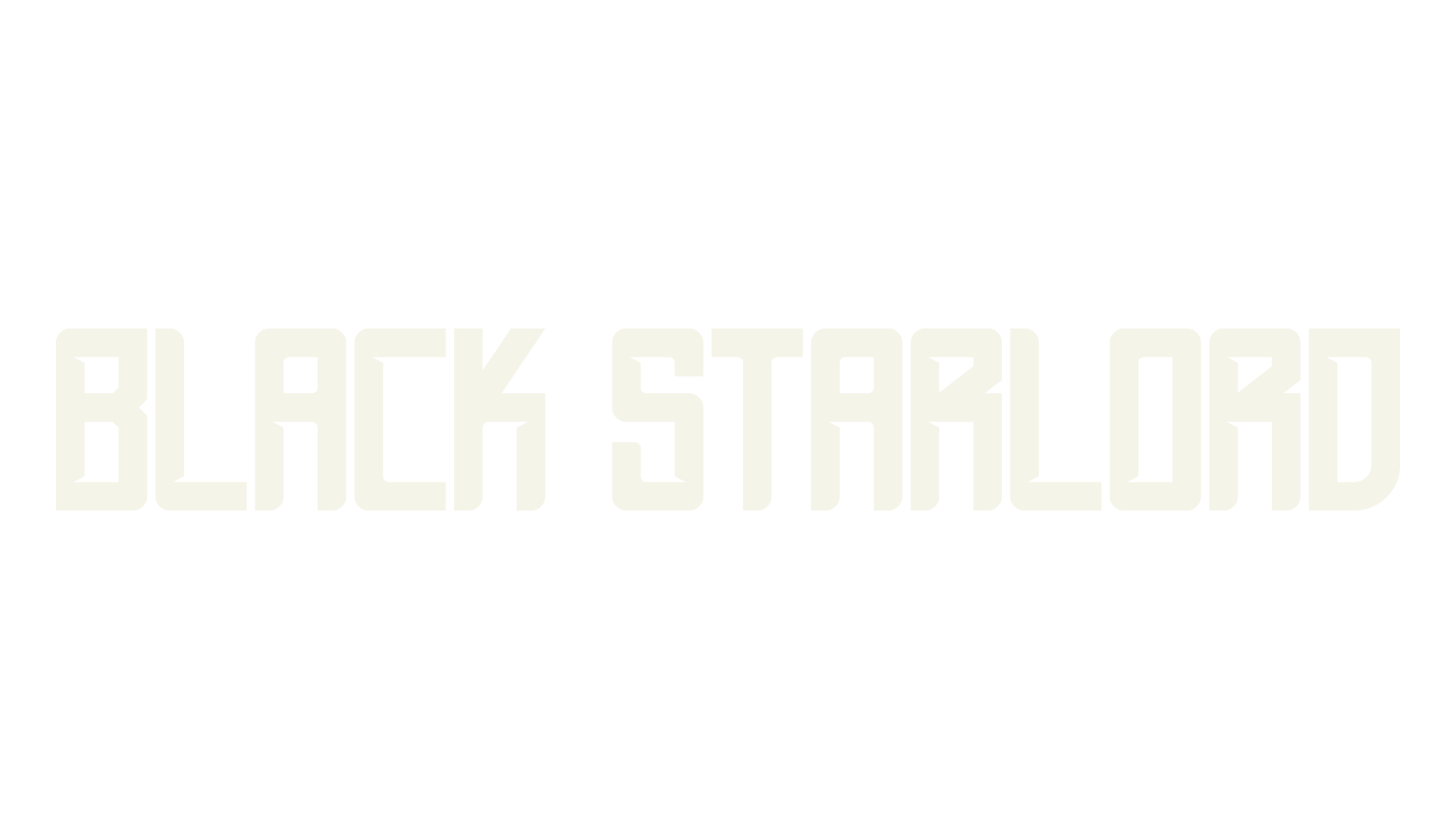 Black Starlord, movies font preview