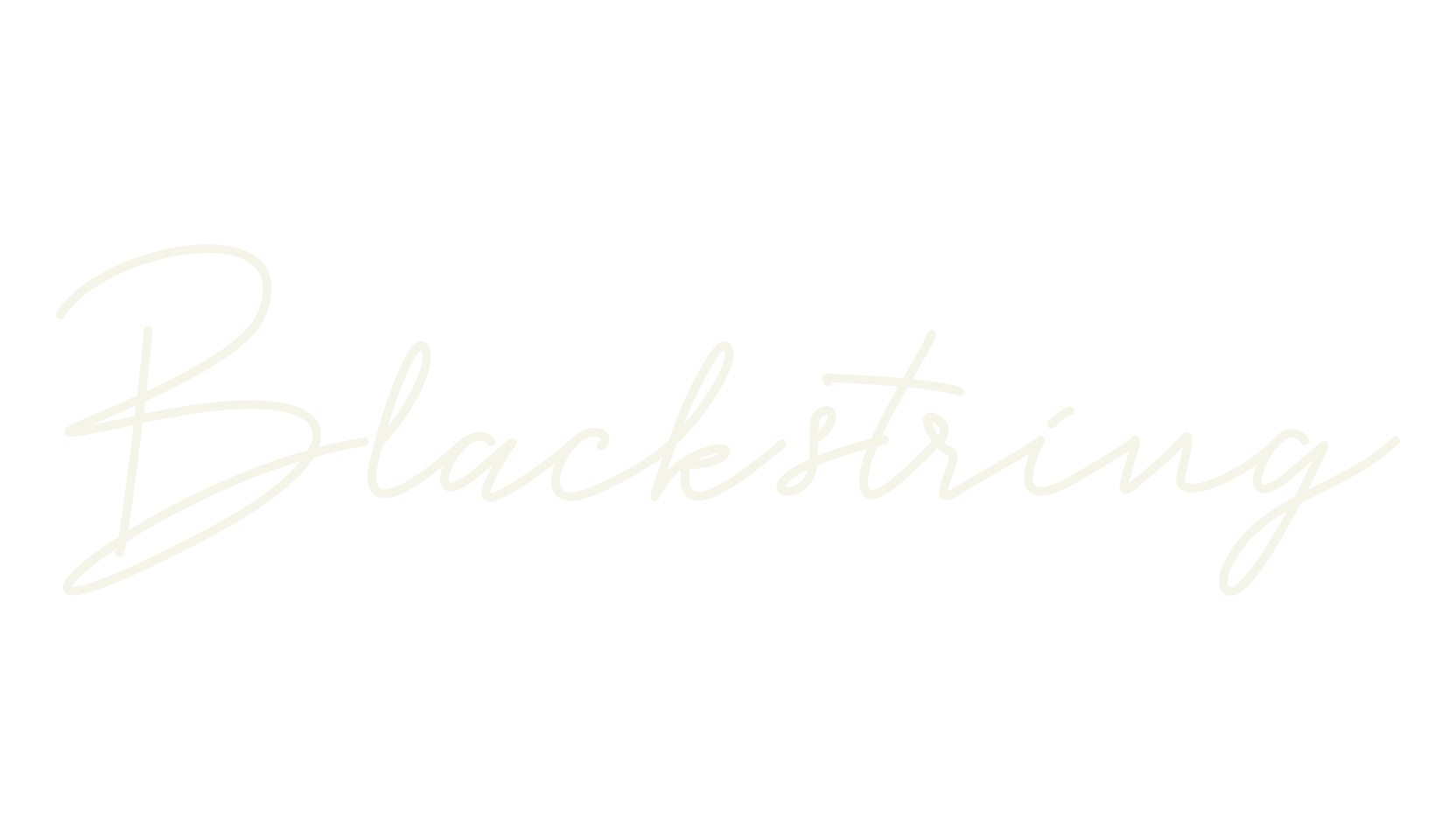 Black string, joined font preview