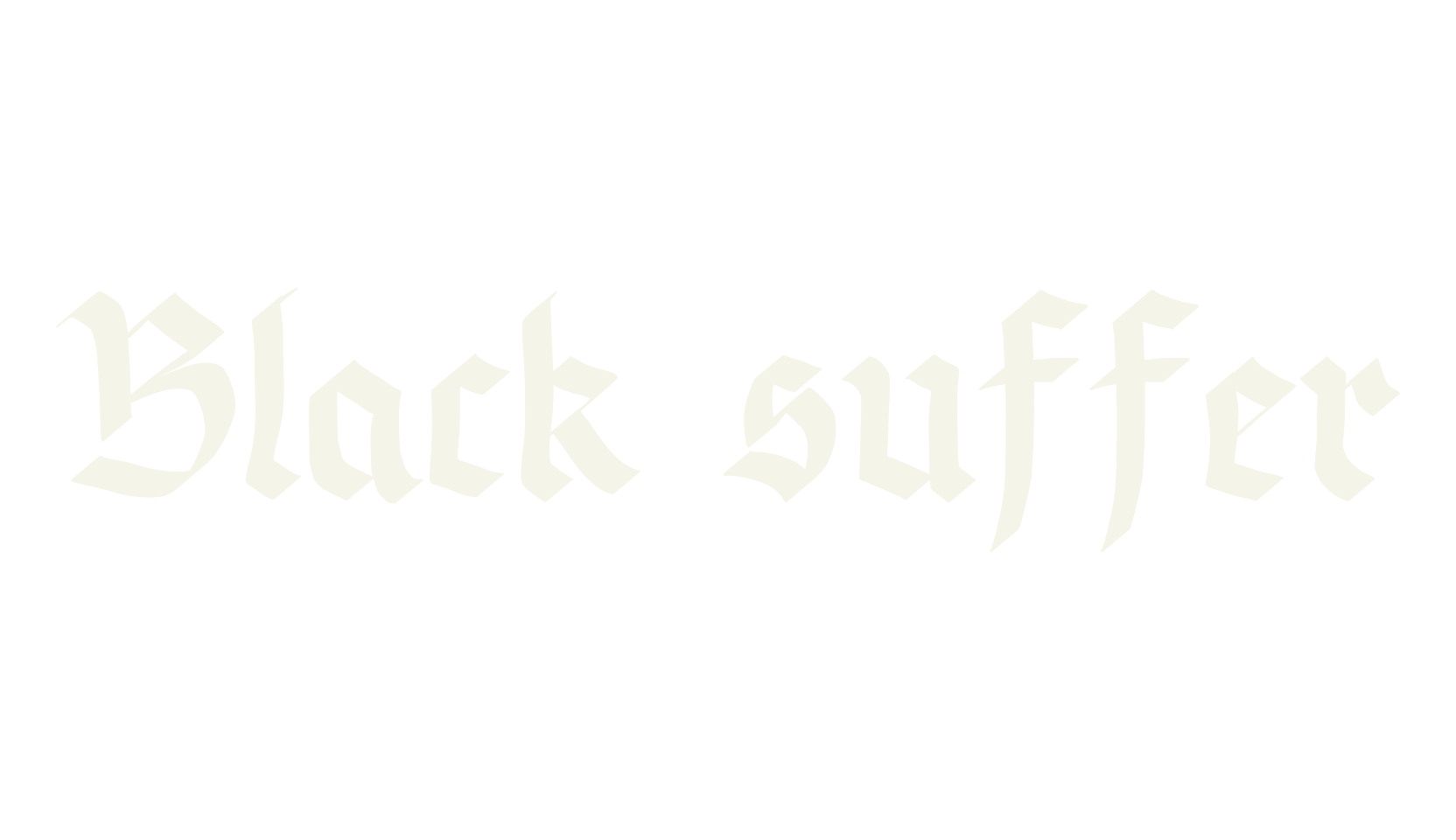 Black suffer, graffiti font preview