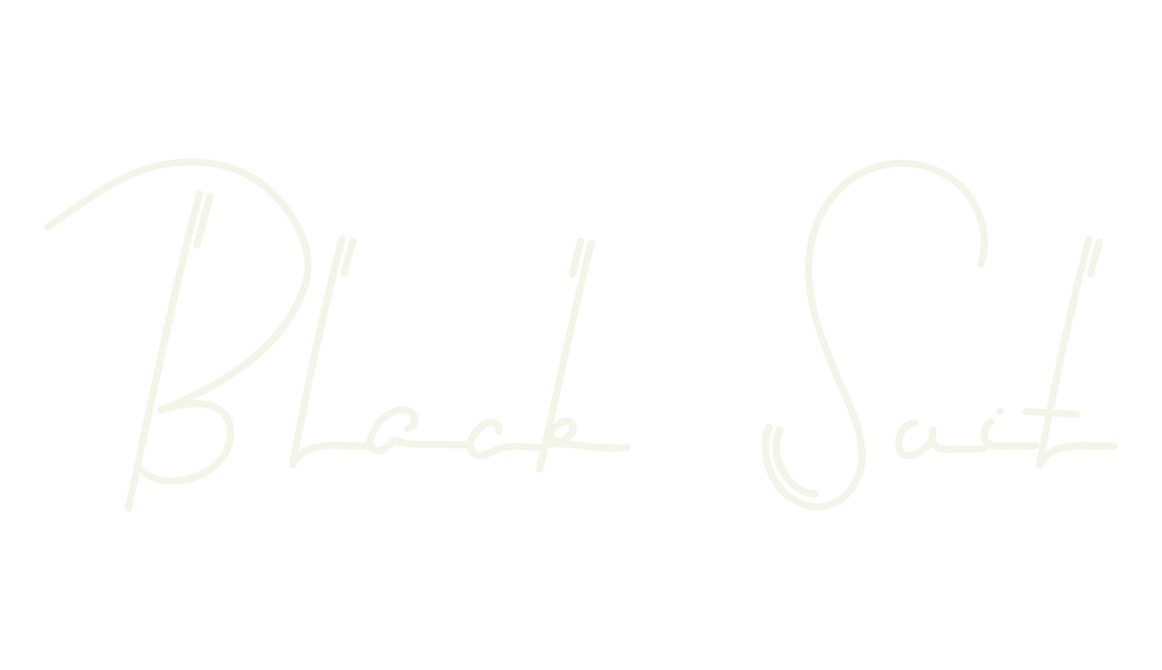 Black Suit, cursive font preview