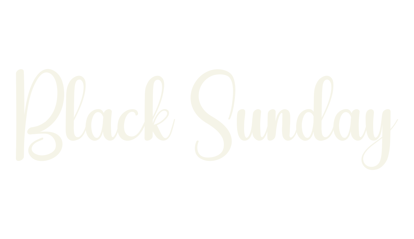 Black Sunday, fashion script font preview