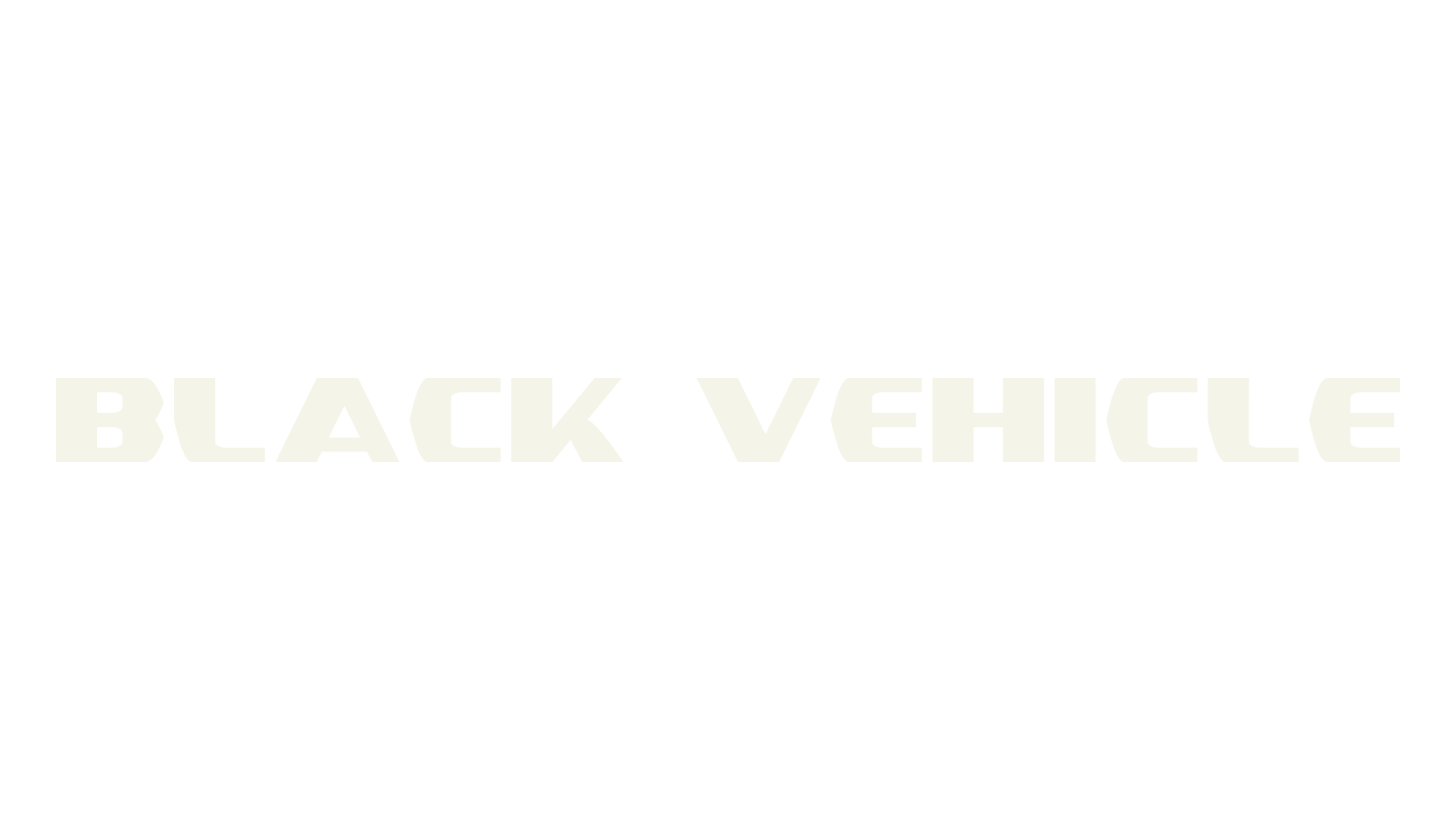 Black Vehicle, bold font preview
