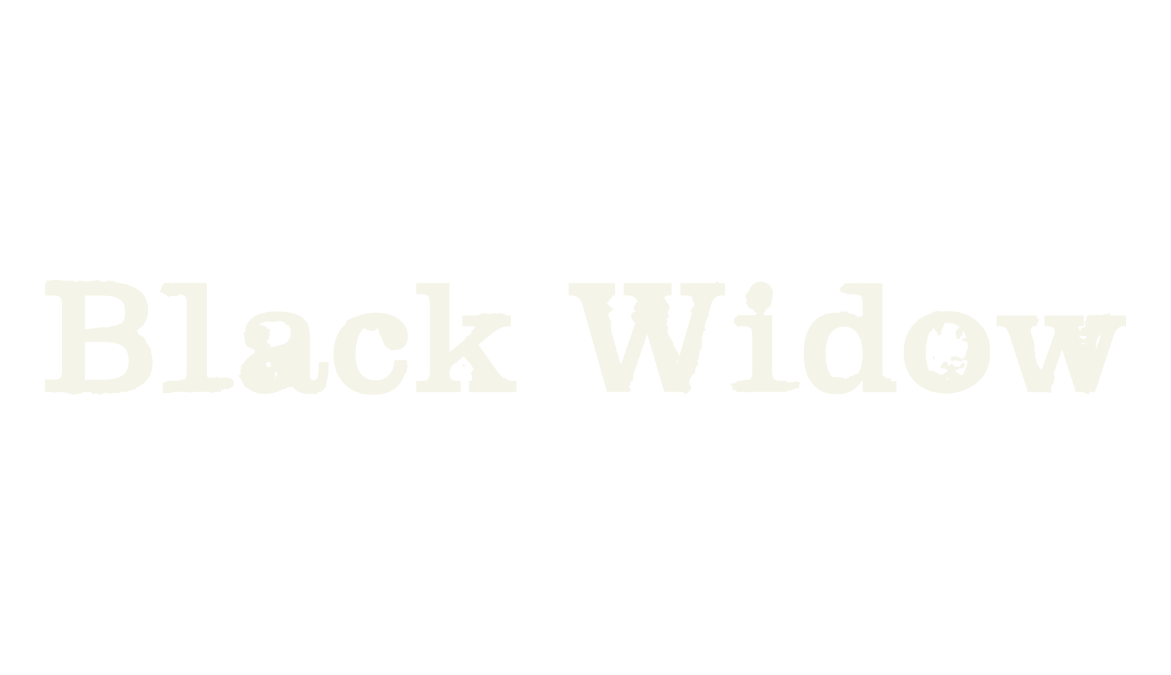 Black Widow, display market font preview