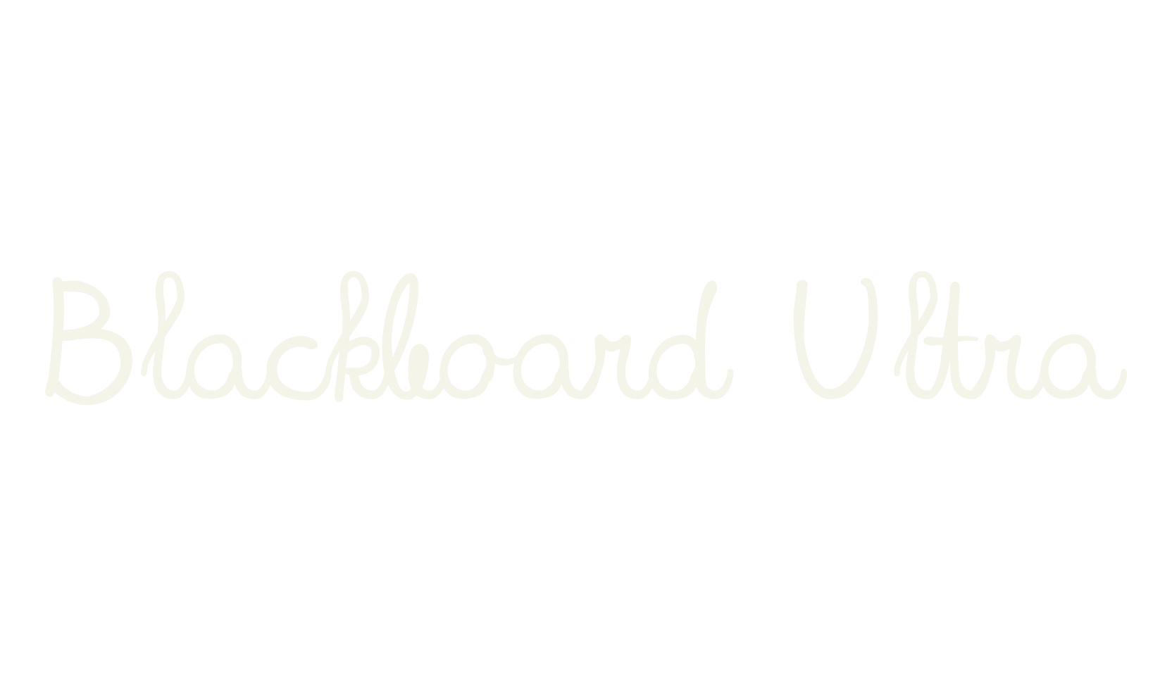 Blackboard Ultra, cursive font preview