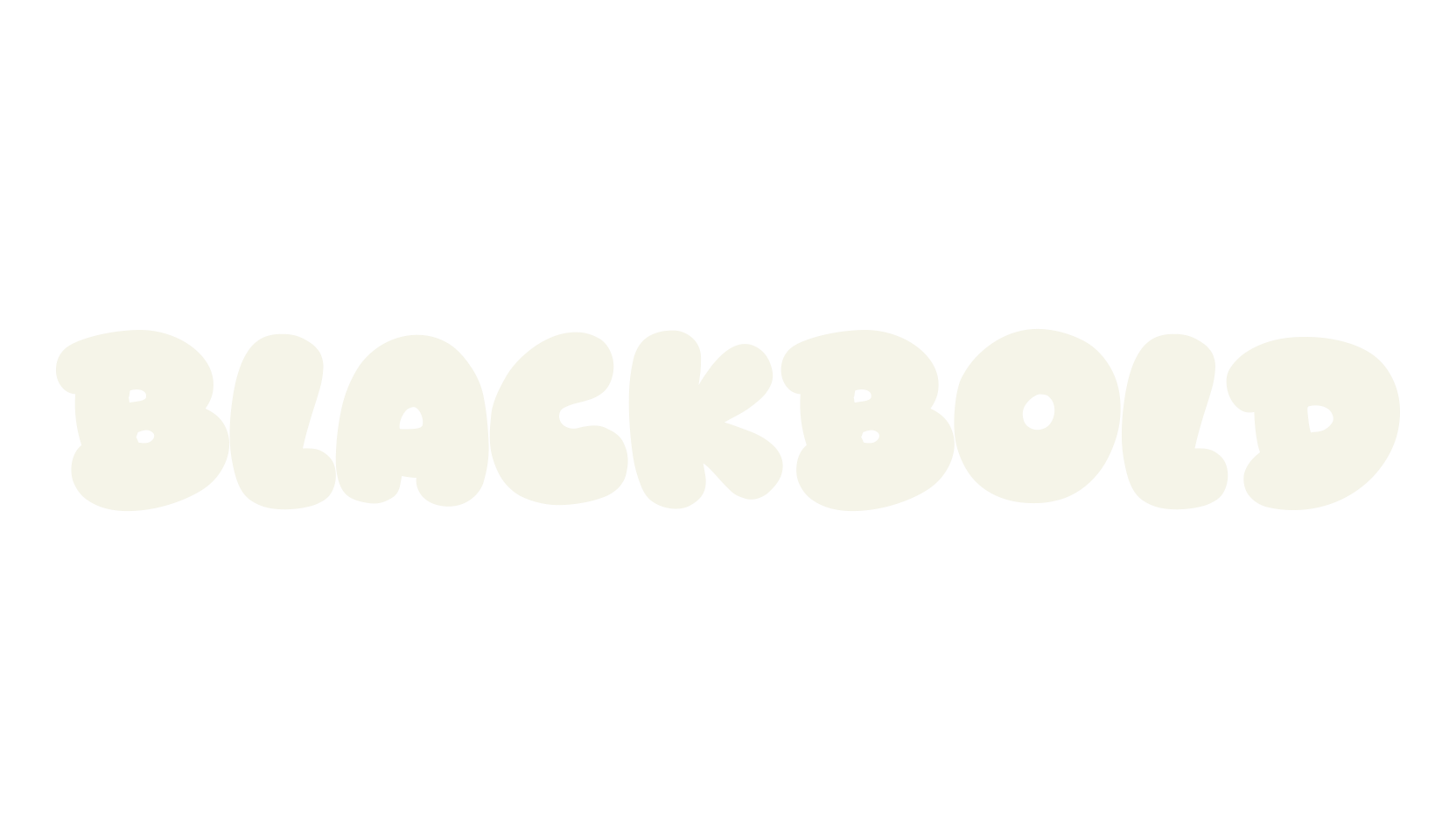 Blackbold, handwritten font preview