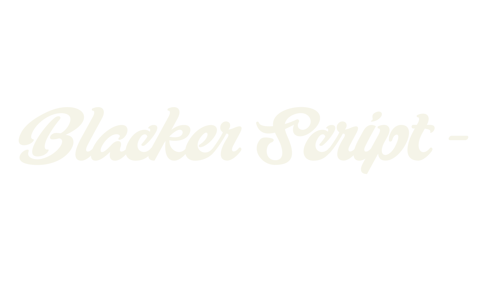 Blacker Script -, script font preview