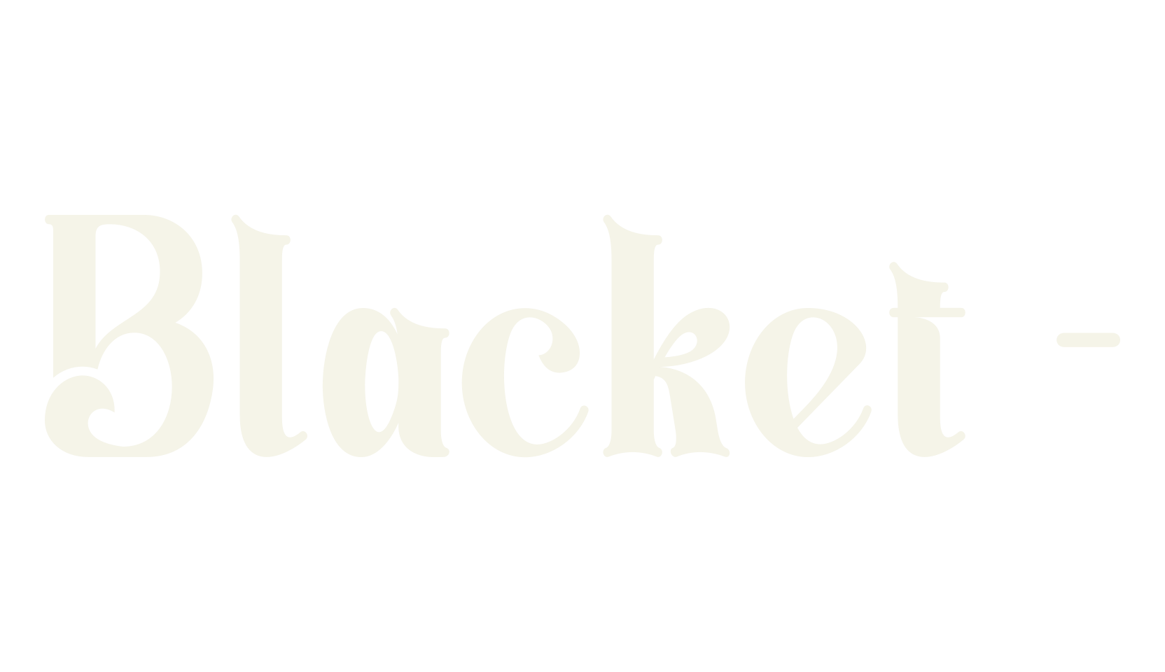 Blacket -, design font preview