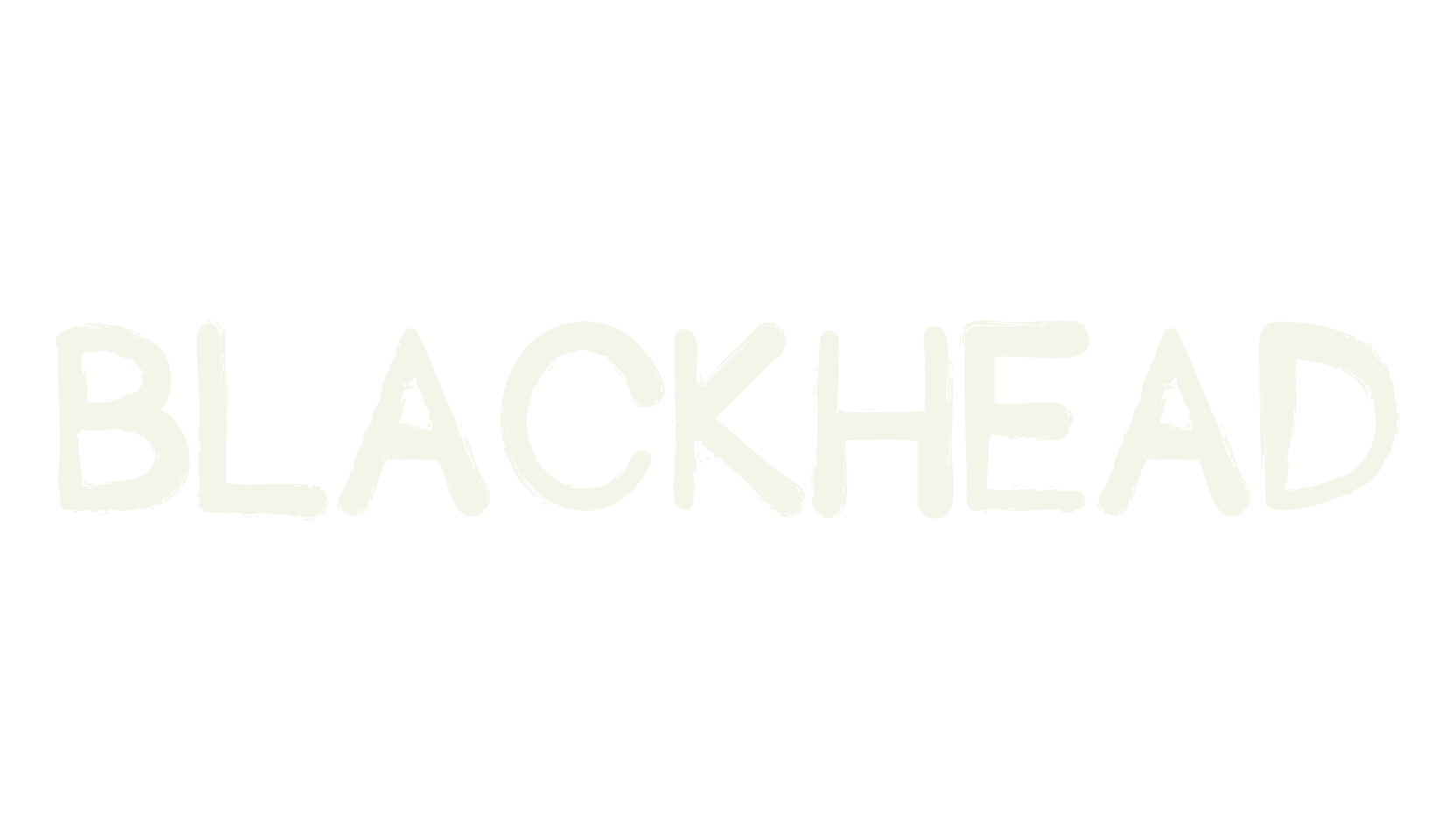 Blackhead, handwritten font preview