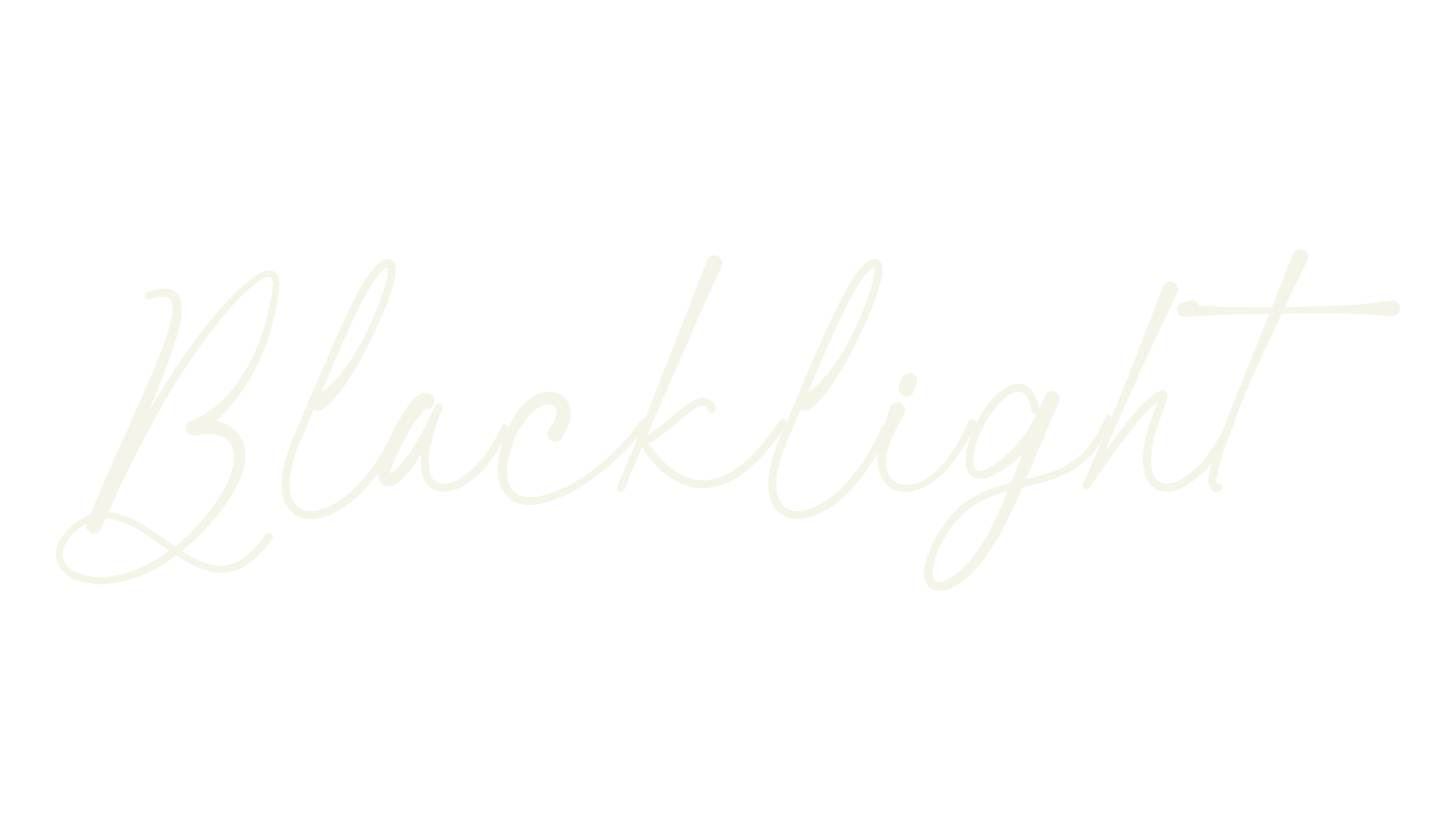 Blacklight, thin font preview