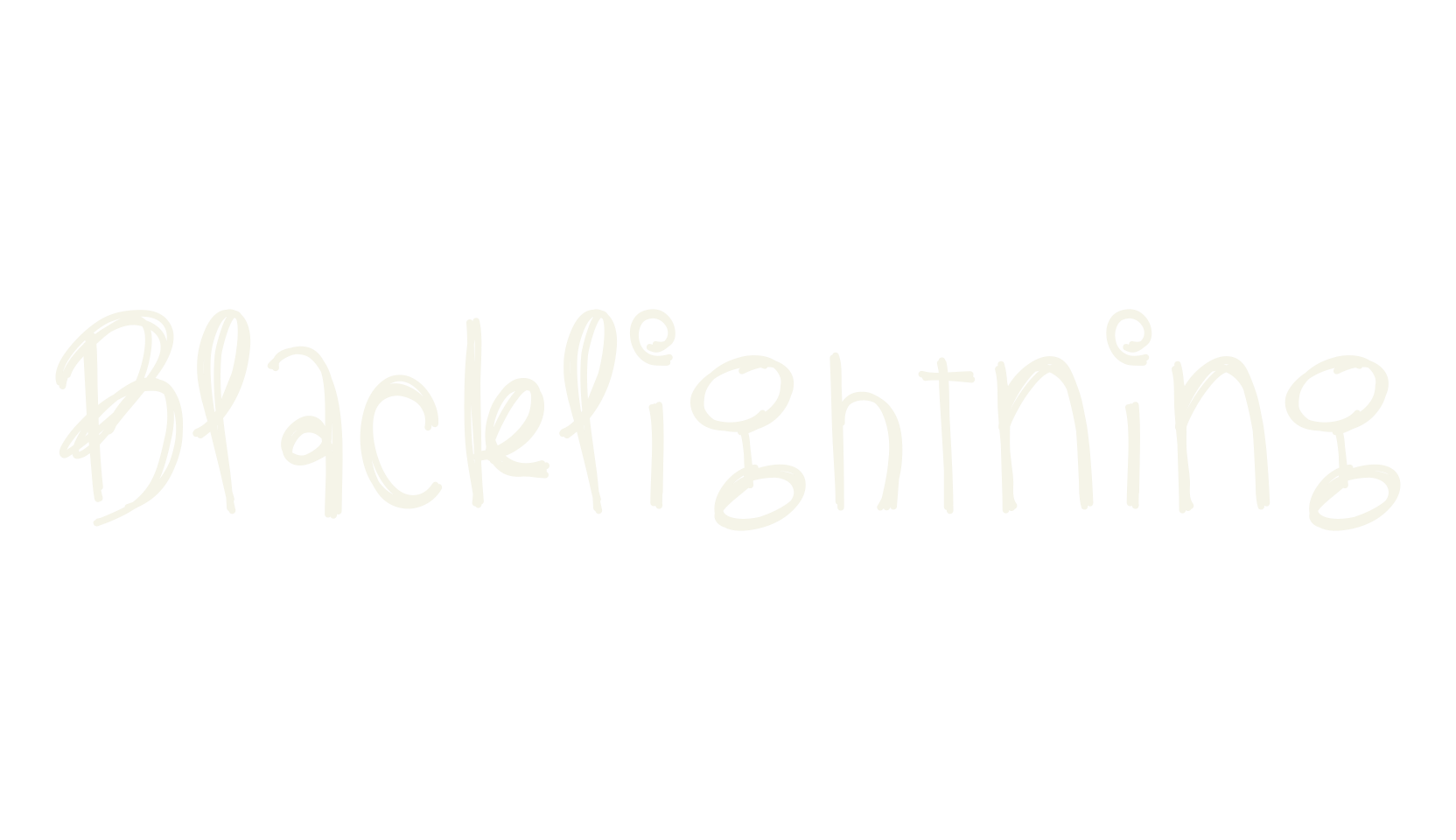 BlackLightning, handwritten font preview