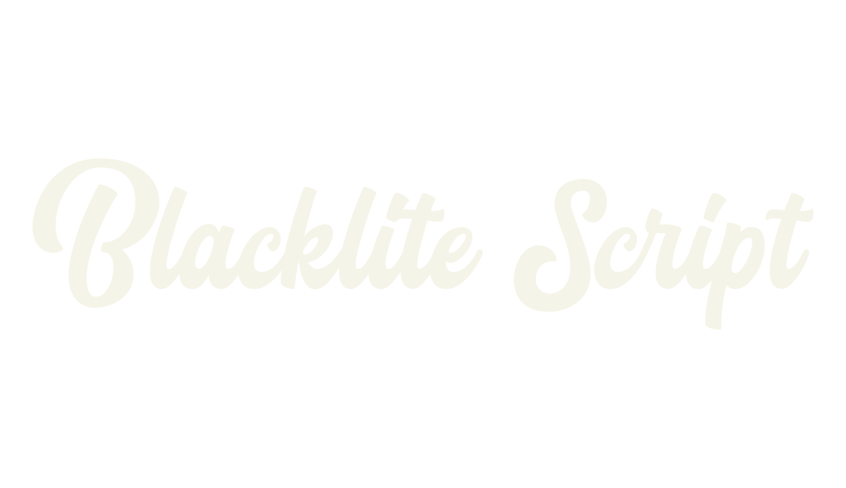 Blacklite Script, fashion script font preview