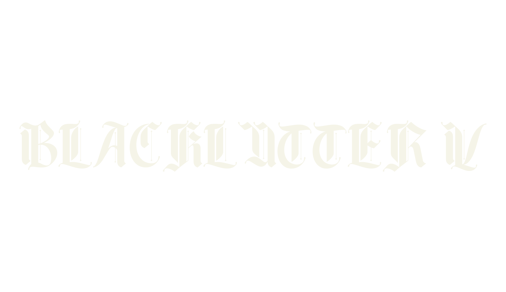 BLACKLUTTER V 2, tattoo font preview