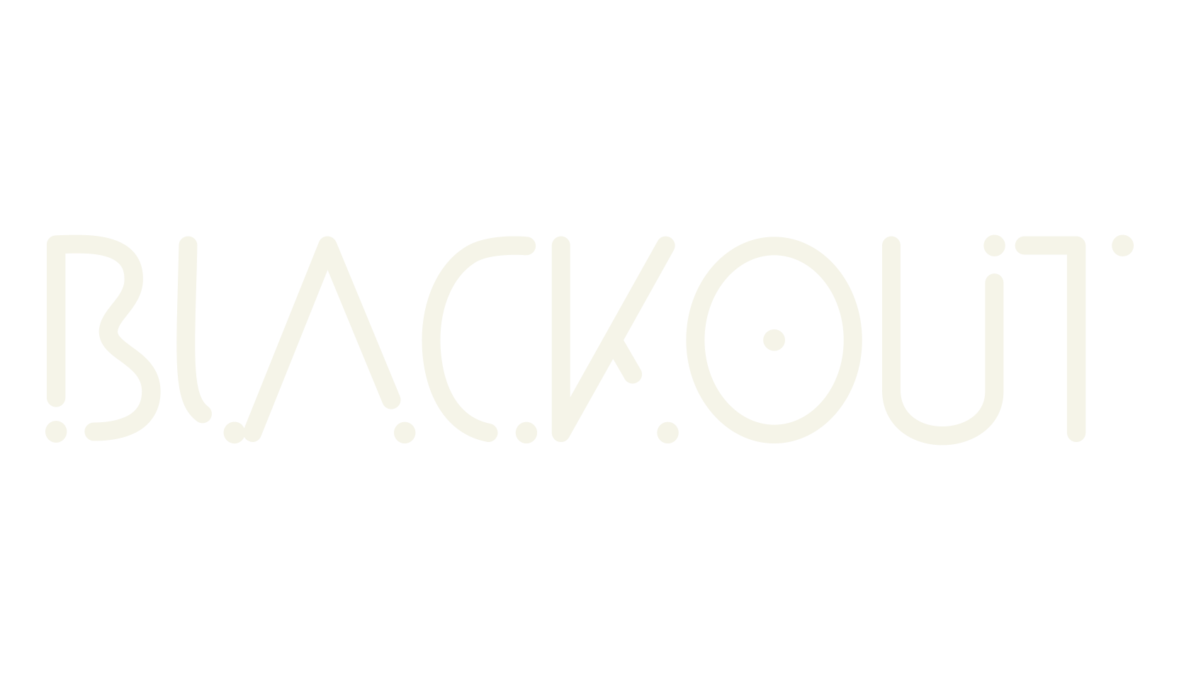 Blackout, dotted font preview