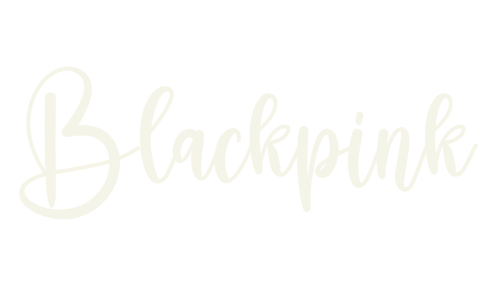 Blackpink, calligraphy font preview