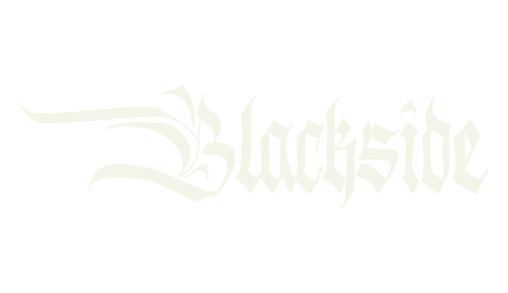 Blackside, fashion sign font preview