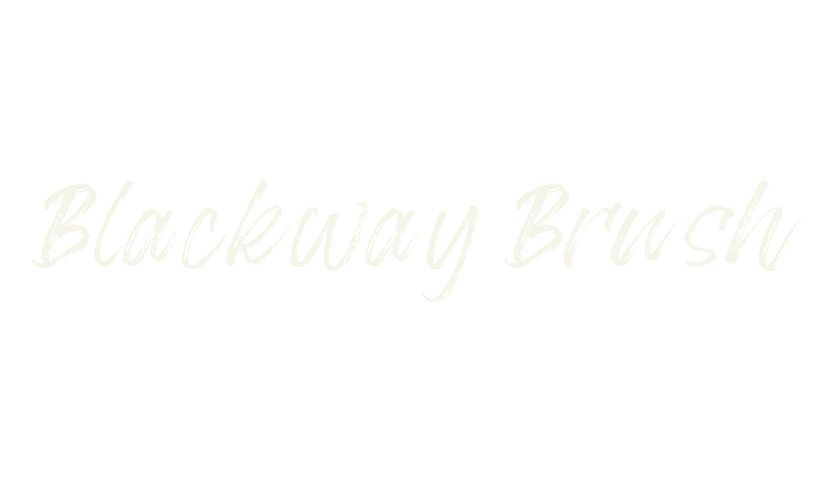 Blackway Brush, brush font preview